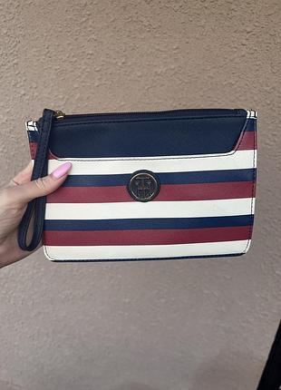 Клатч жіночий tommy hilfiger в смужку ( оригінал)
