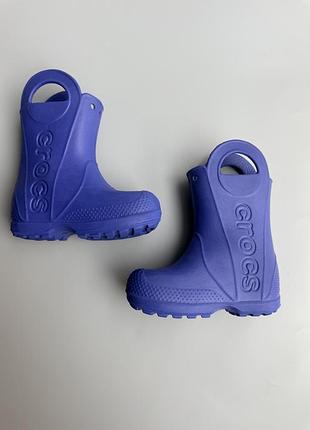 Гумові чоботи для дітей crocs фіолетові