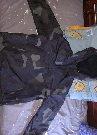 Куртка brandit windbreaker - dark camo 2