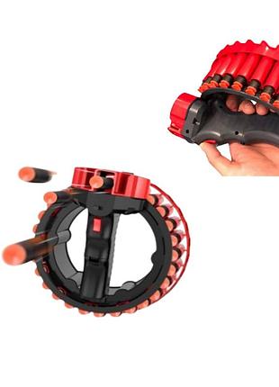 Игрушечное оружие growler h01 28 зарядов мягкие безопасные дротики автоматическое черный/красный (h01_580)