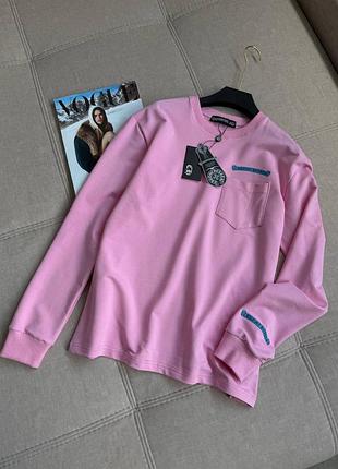 Рожева кофта chrome hearts з карманчиком 7