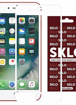 Защитное стекло sklo 3d для apple iphone 7 / 8 / se (2020) (4.7") белый