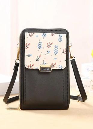Стильная женская компактная сумочка pretty comfort no brand 1226-01 комбинированный