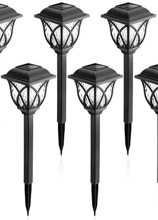 Уличные садовые солнечные светильники 6 pack solar lights x15 6 шт на солнечных батареях подсветка газона