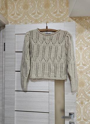 Жіночий светр zara бежевий