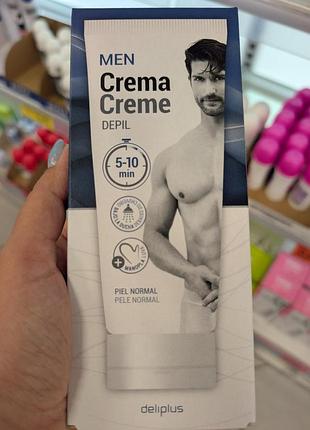 Deliplus men crema depil piel normal — чоловічий крем для депіляції (видалення жорсткого волосся) . іспанія.