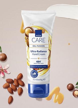 Avon крем для рук с маслами «ультрасияние», 75 мл