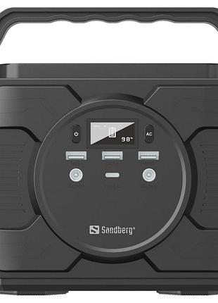 Портативная зарядная станция sandberg ac 200 200 вт, 173 вт·ч, li-ion, usb-c pd 100 вт, чистая синусоида, фонарь