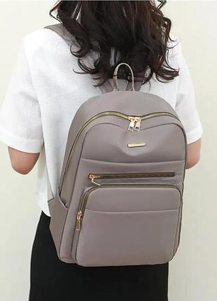 Современный городской женский рюкзак cappuccino theme no brand 1212-01 кофейный
