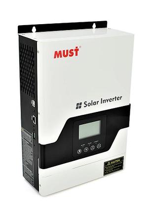 Гибридный инвертор must pv18-3224vpm, 3200w, 24v, ток заряда 60a, 160-275v, mppt (60а, 30-160 vdc)