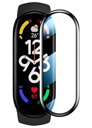 Полимерная пленка 3d (full glue) (тех.пак) для xiaomi mi band 7 черный