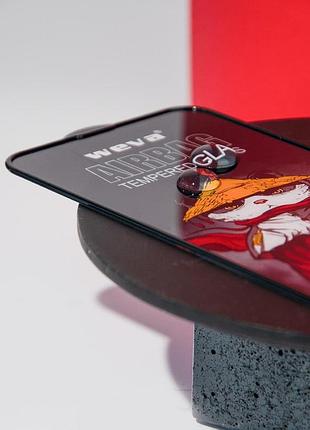 Захисне 2.5d скло weva airbag (тех.пак) для apple iphone 11 / xr (6.1") чорний