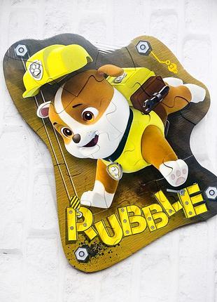 Деревянный пазл крепыш (rubble) щенячий патруль (12 элементов)