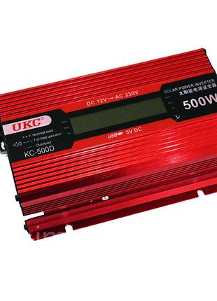 Преобразователь ukc 12v-220v 500w с lcd дисплеем инвертор постоянного тока kc-500d ac/dc
