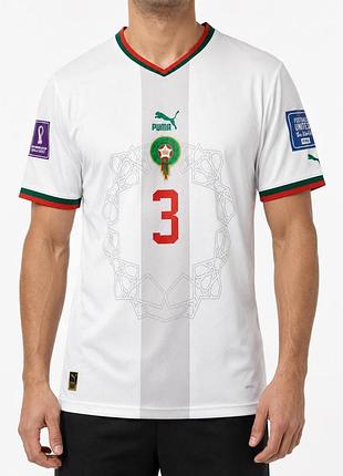 Футбольна футболка збірної марокко puma mazraoui №3, чс 2022
