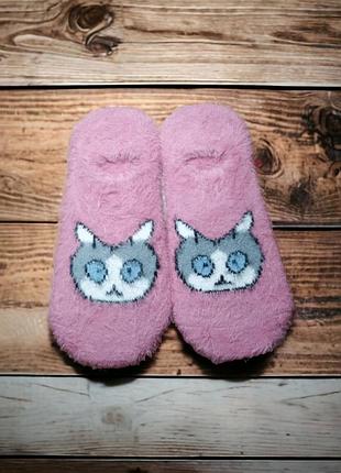 Женские носки следы с кашемиром норки funny cat корона 1128-36-40 темно-розовый 36-40 1 шт