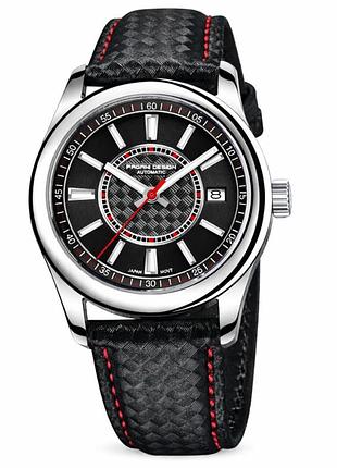 Чоловічий механічний годинник pagani design pd-1778 silver-red з сапфіровим склом та механізмом seiko nh35
