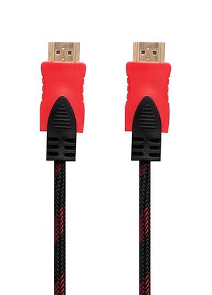 Кабель hdmi- hdmi 1.4v 5m (тканный провод)
