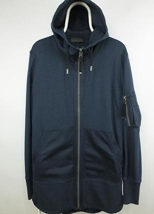 Круте подовжене худі кофта diesel black gold long full zip hoodies men's