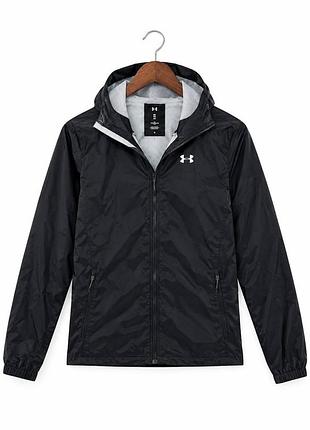 Куртка водостійка under armour forefront rain jacket оригінал l-xl стильна чорна