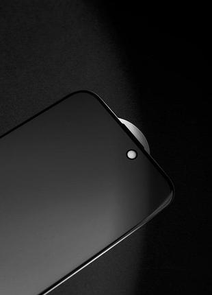 Захисне скло privacy 5d (тех.пак) для apple iphone 15 / 16 (6.1") чорний
