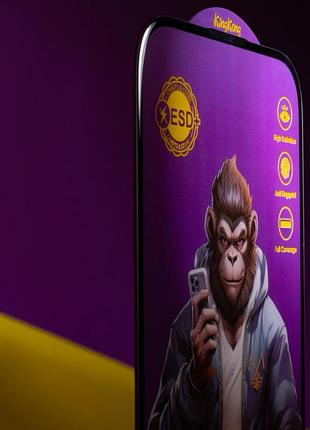 Захисне скло 5d anti-static purple (тех.пак) для apple iphone 17 air (6.5") чорний
