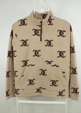 Теплая флисовая кофта juice couture sport monogram fleece jacket women's