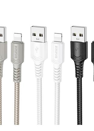 Кабель usb borofone bx116 lightning 2.4a