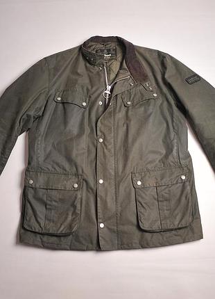 Чоловіча ваксована утеплена куртка barbour international duke waxed quilted lining jacket - xxl