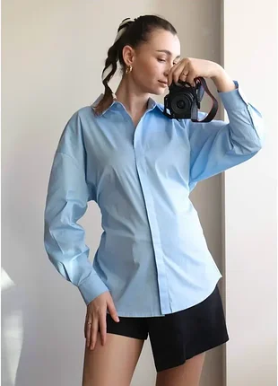Рубашка с завязками no brand оверсайз (385853935)