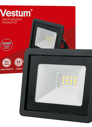 Світлодіодний прожектор vestum 10w 6500k 180-260v ip65 1-vs-3013