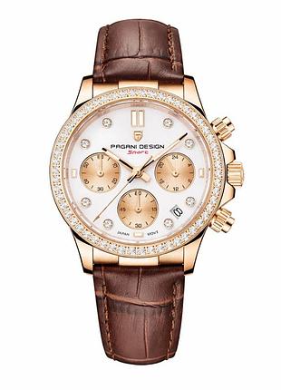 Женские часы pagani design pd-1730 gold-brown