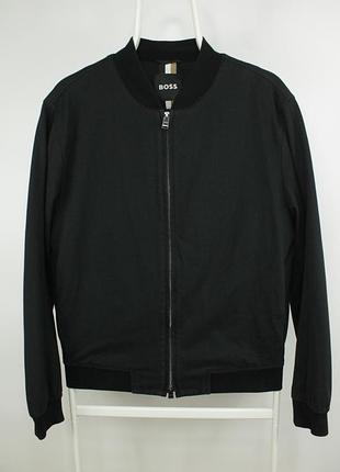 Брендовий повсякденний бомбер куртка boss slim fit black bomber jacket men’s