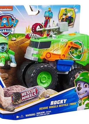 Игровой набор paw patrol мегаколеса большой спасательный автомобиль-трансформер с рокки (sm17776/6069331)