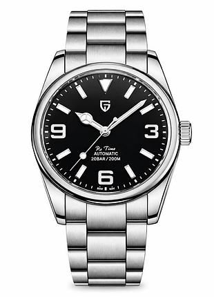 Чоловічий годинник pagani design pd-1692 silver-black з механізмом seiko nh35 та сапфіровим склом