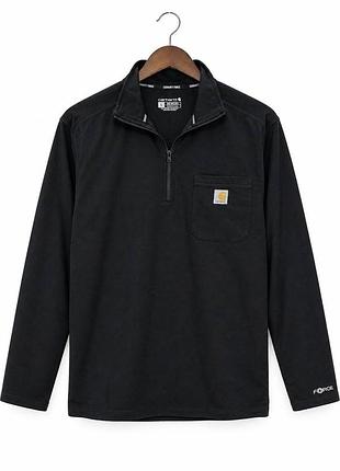Зіп-лонголів carhartt force wip 1/3 zip оригінал l-xl чорний