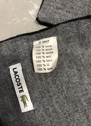 Шерстяний шарф lacoste 5