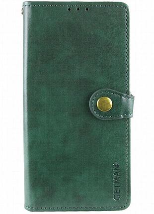 Шкіряний чохол-книжка getman gallant (pu) для motorola moto g67 / g77 зелений