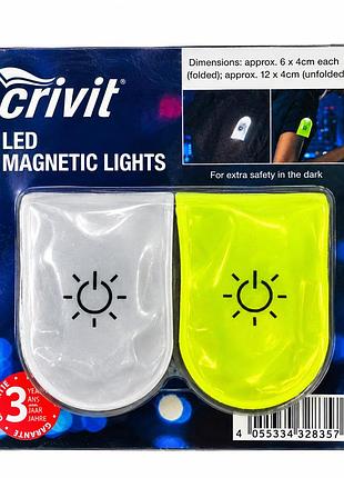 Магнітні led-світильники crivit, 2 шт., компактні світлодіодні ліхтарики для безпеки в темряві