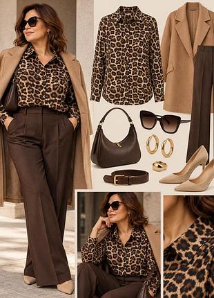 Блуза леопардова h&m, l-xl 2