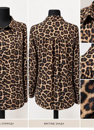 Блуза леопардова h&m, l-xl 5