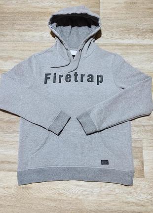 Мужское тёплое серое худи firetrap , размер м .