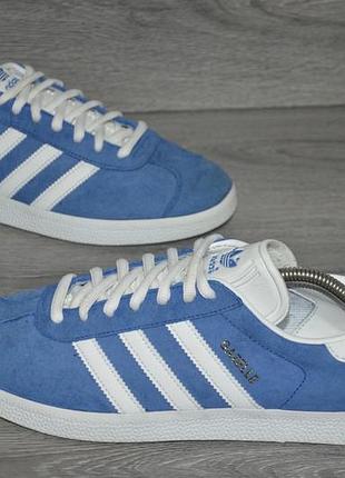 Кросівки чоловічі adidas gazelle блакитні, розмір 44.5, довжина устілки 28.5 см
