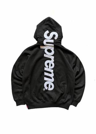Чоловіче худі supreme чорне бавовняне оверсайз l