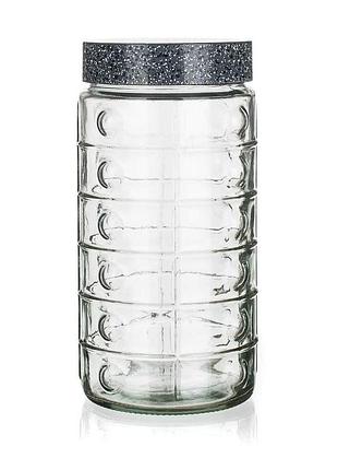 Стеклянная банка для сыпучих продуктов granite 1700ml