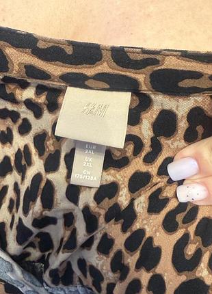Жіноча сорочка h&m подовжена леопардова 4