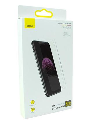 Защитное стекло baseus 0.3mm для iphone xs max/11 pro max (2 шт) sgbl063502