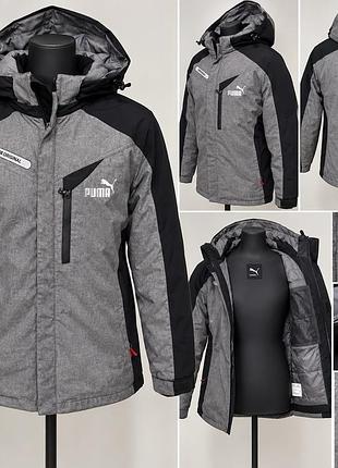 Куртка для підлітків puma сіра з чорним 12-13 років