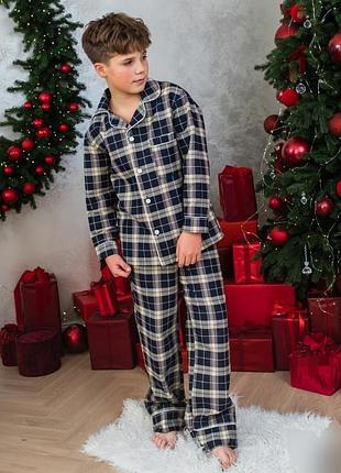 Клетчатая пижама для мальчика 5-6 лет