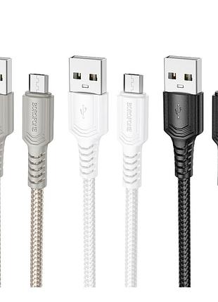 Кабель usb borofone bx116 micro 2.4a